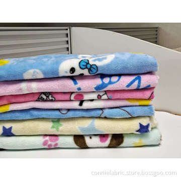 100% Polyester Double Side Flannel Printed Fabric blanket